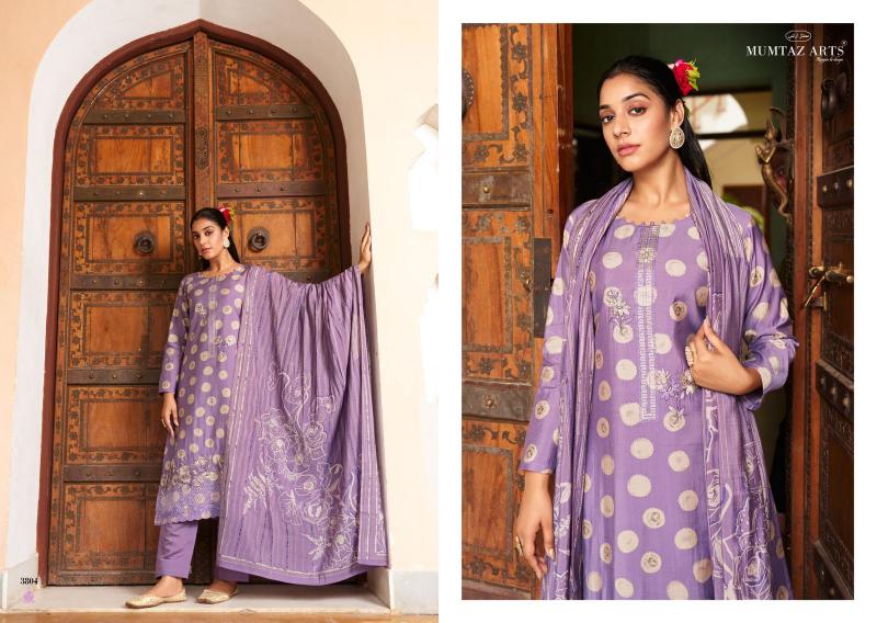 Mumtaz Jasmine Muslin Embroidery Dress Material Wholesale Catalog