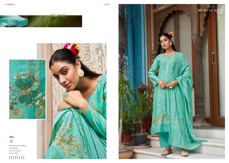 Mumtaz Jasmine Muslin Embroidery Dress Material Wholesale Catalog