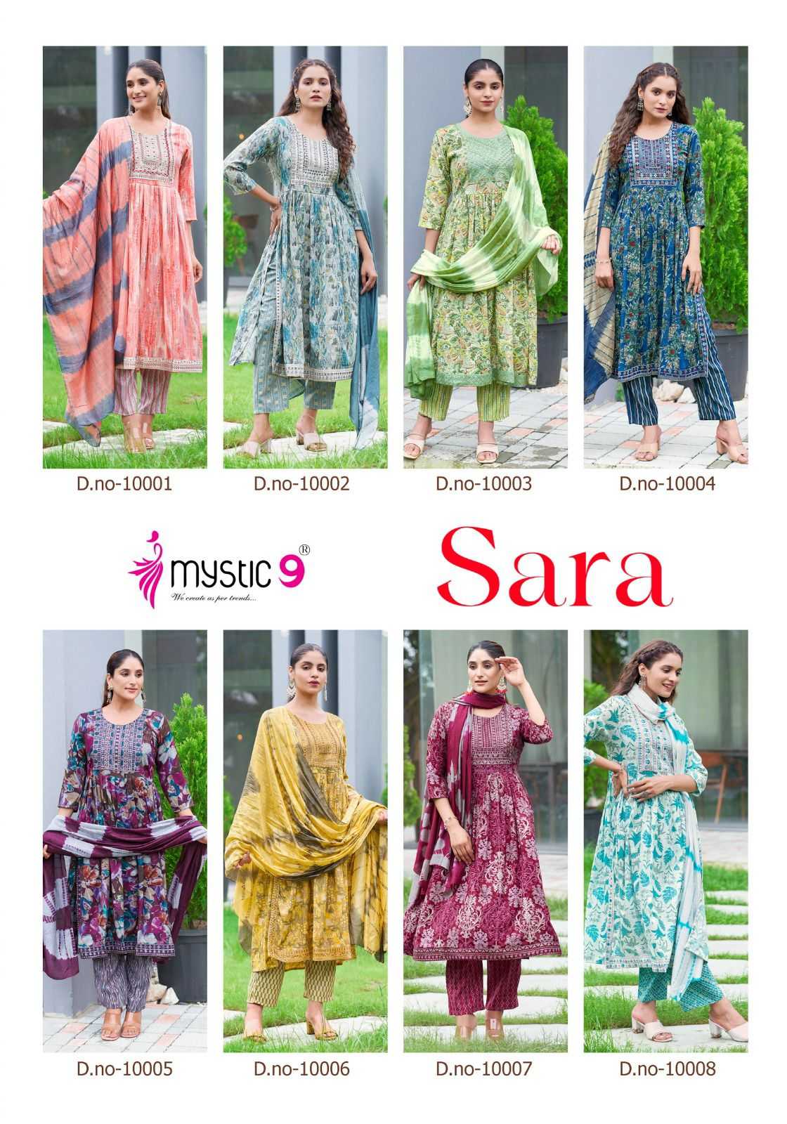 MYSTIC 9 SARA VOL 10 Rayon Kurti Wholesale Catalog