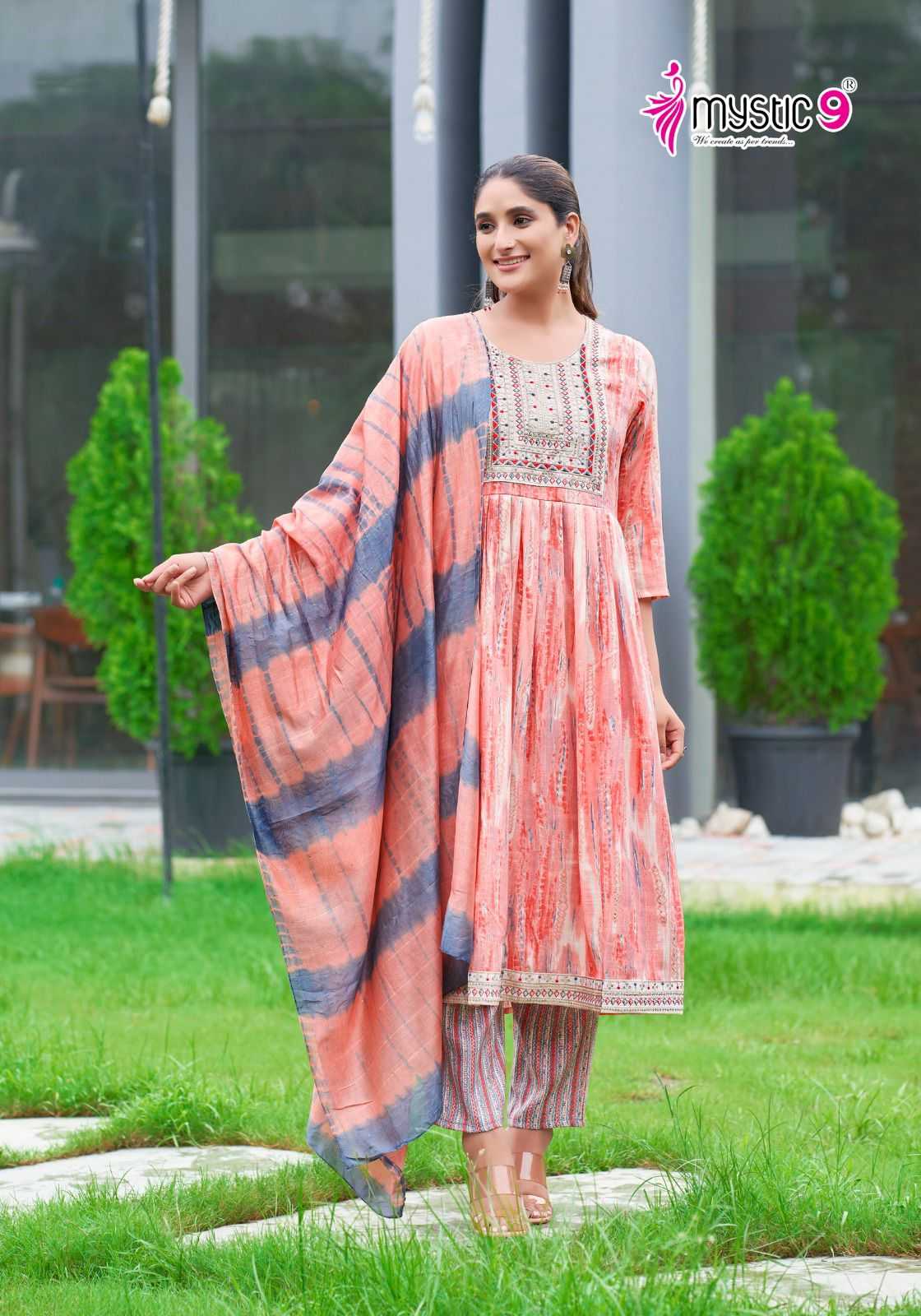 MYSTIC 9 SARA VOL 10 Rayon Kurti Wholesale Catalog