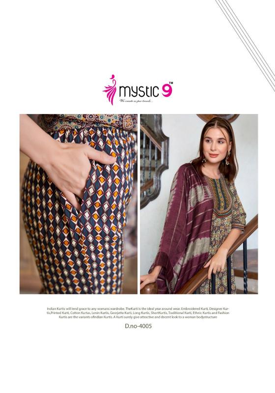 MYSTIC 9 Shanaya Vol 4 Kurti Wholesale Catalog
