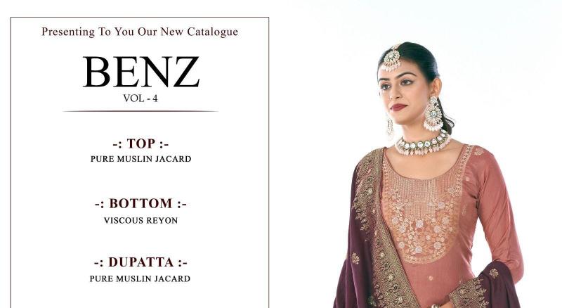 Naari Benz Vol 4 Masleen Jacquard Salwar Kameez Wholesale Catalog