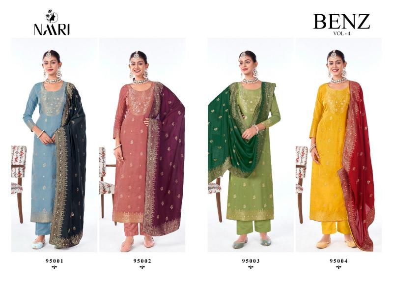 Naari Benz Vol 4 Masleen Jacquard Salwar Kameez Wholesale Catalog