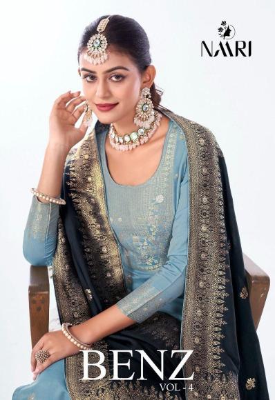 Naari Benz Vol 4 Masleen Jacquard Salwar Kameez Wholesale Catalog