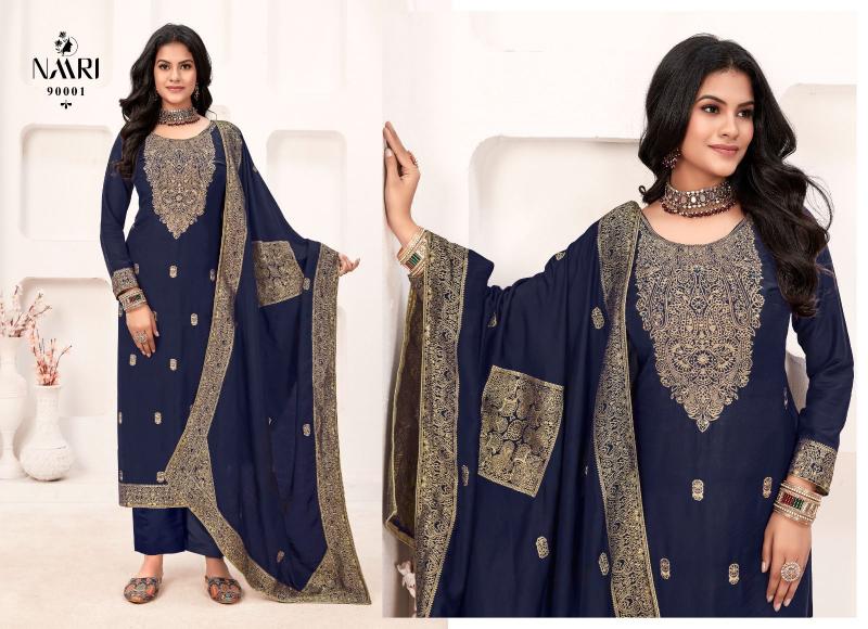 Naari Naina Muslin Jacquard Salwar Kameez Wholesale Catalog
