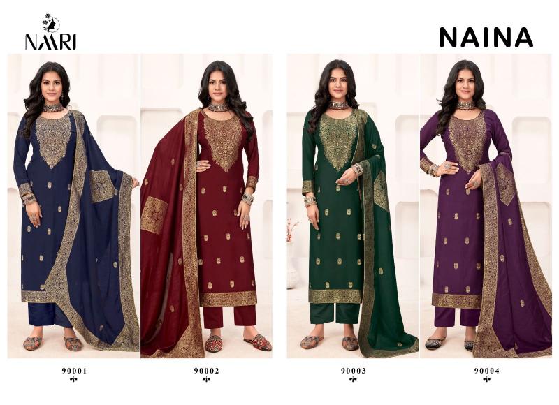 Naari Naina Muslin Jacquard Salwar Kameez Wholesale Catalog