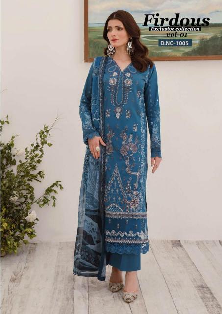 Nand Gopal Firdous Vol 1 Karachi Cotton Drees Material Wholesale catalog