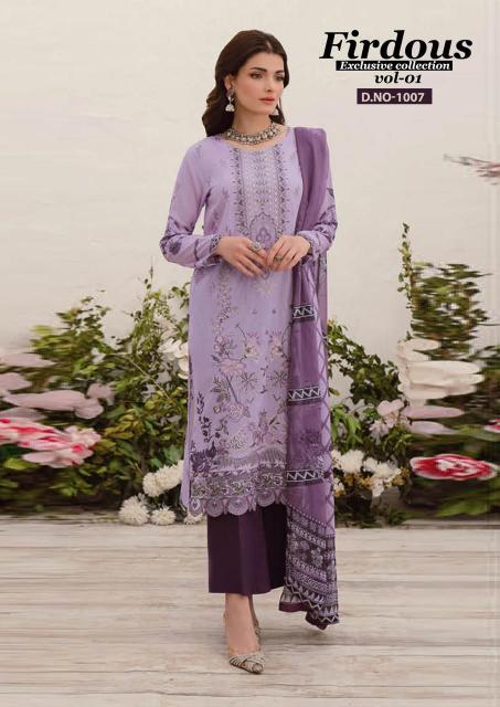 Nand Gopal Firdous Vol 1 Karachi Cotton Drees Material Wholesale catalog