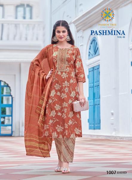 Passion Tree Pashmina Vol-1 – Kurti Pant With Dupatta - Wholesale Catalog