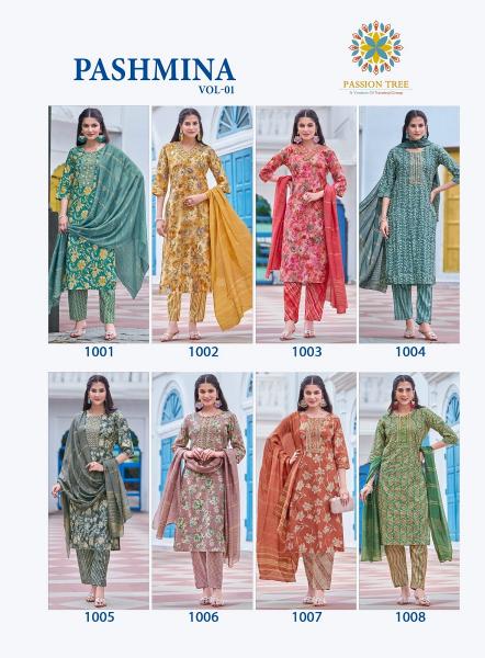 Passion Tree Pashmina Vol-1 – Kurti Pant With Dupatta - Wholesale Catalog