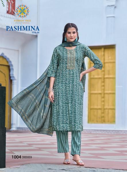 Passion Tree Pashmina Vol-1 – Kurti Pant With Dupatta - Wholesale Catalog