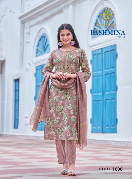 Passion Tree Pashmina Vol-1 – Kurti Pant With Dupatta - Wholesale Catalog