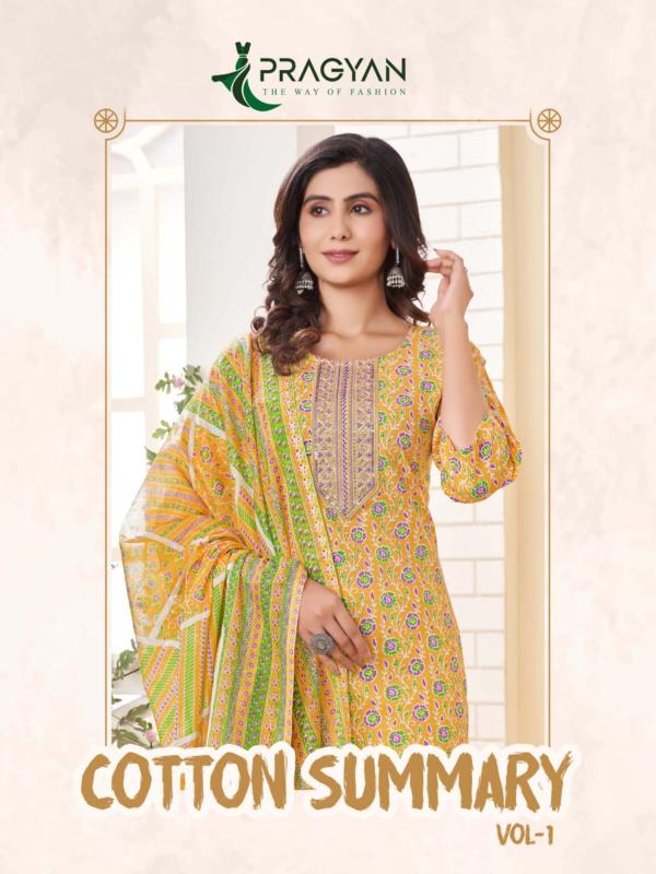 Pragyan COTTON SUMMARY VOL 1 Kurti Wholesale Catalog