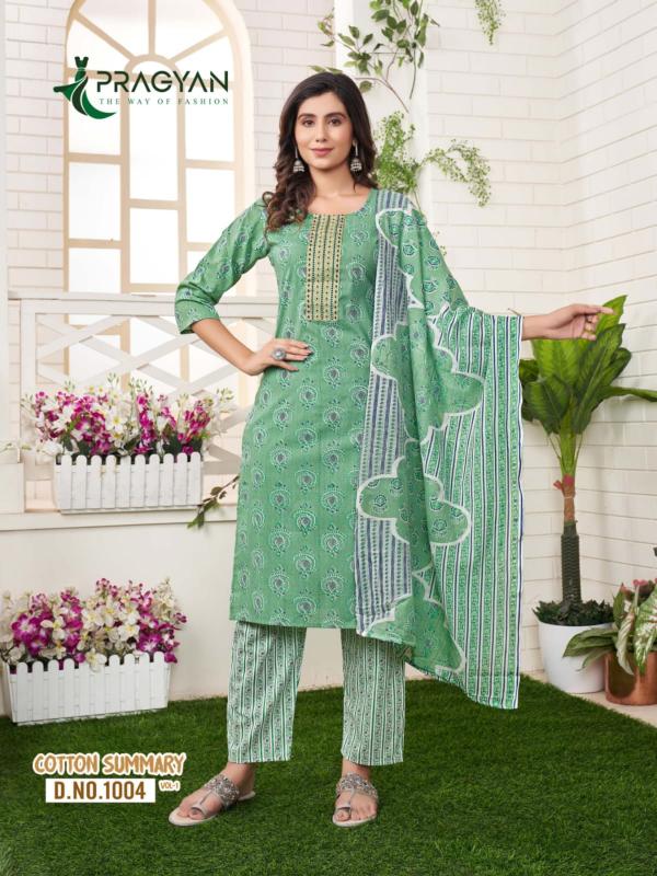 Pragyan COTTON SUMMARY VOL 1 Kurti Wholesale Catalog