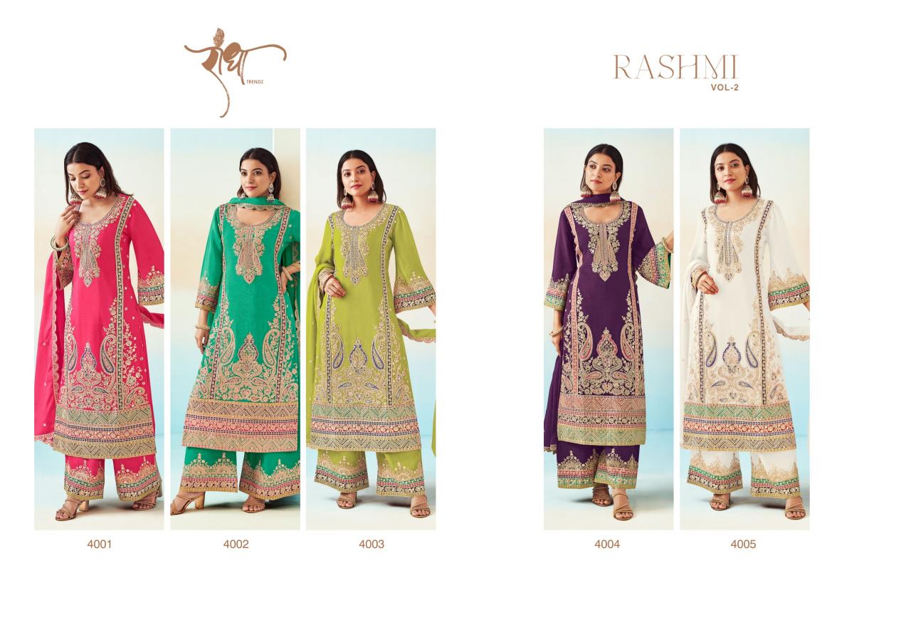 Radha Rashmi Vol 2 Chinon Embroidered Salwar Suit Wholesale Catalog