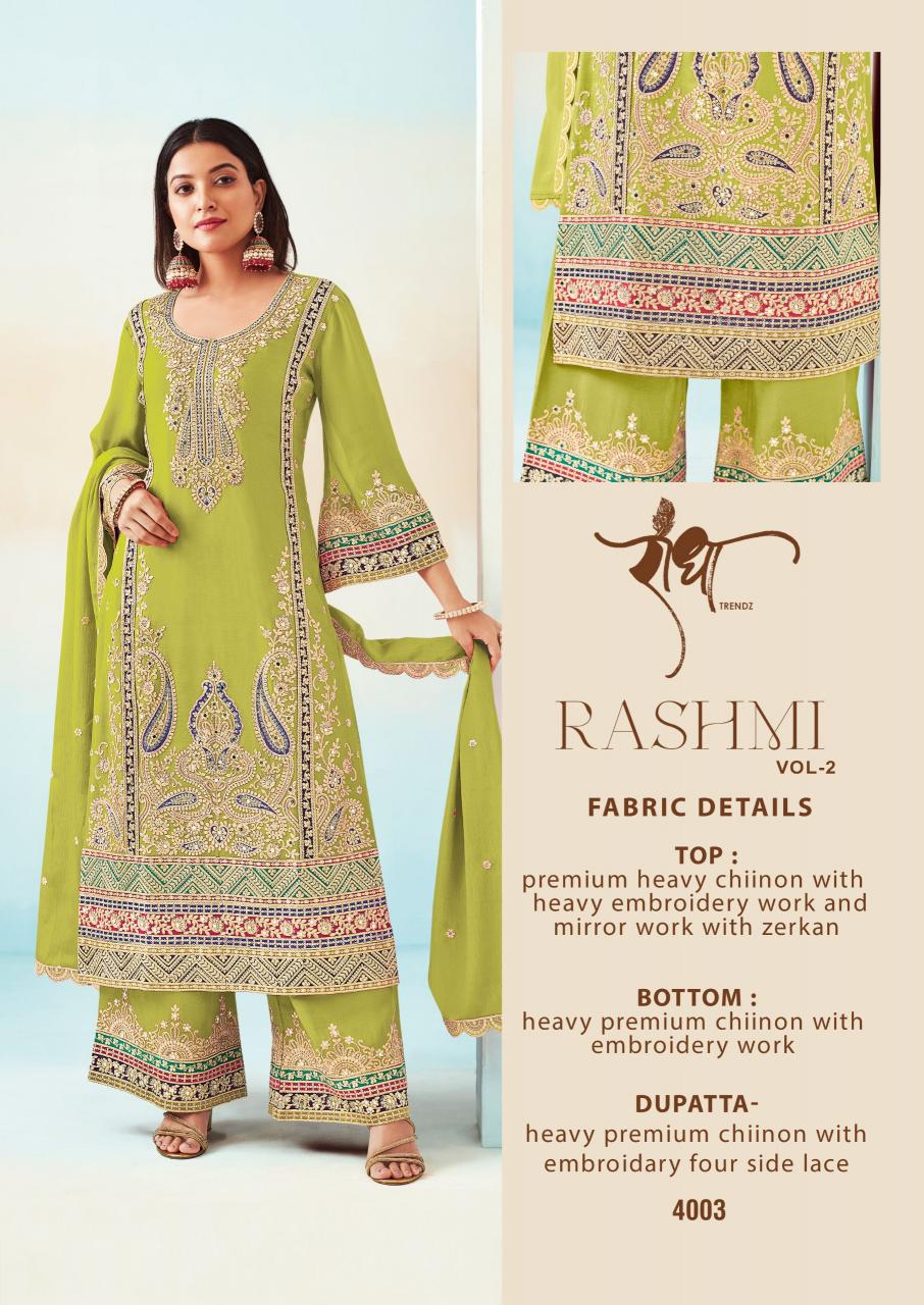 Radha Rashmi Vol 2 Chinon Embroidered Salwar Suit Wholesale Catalog