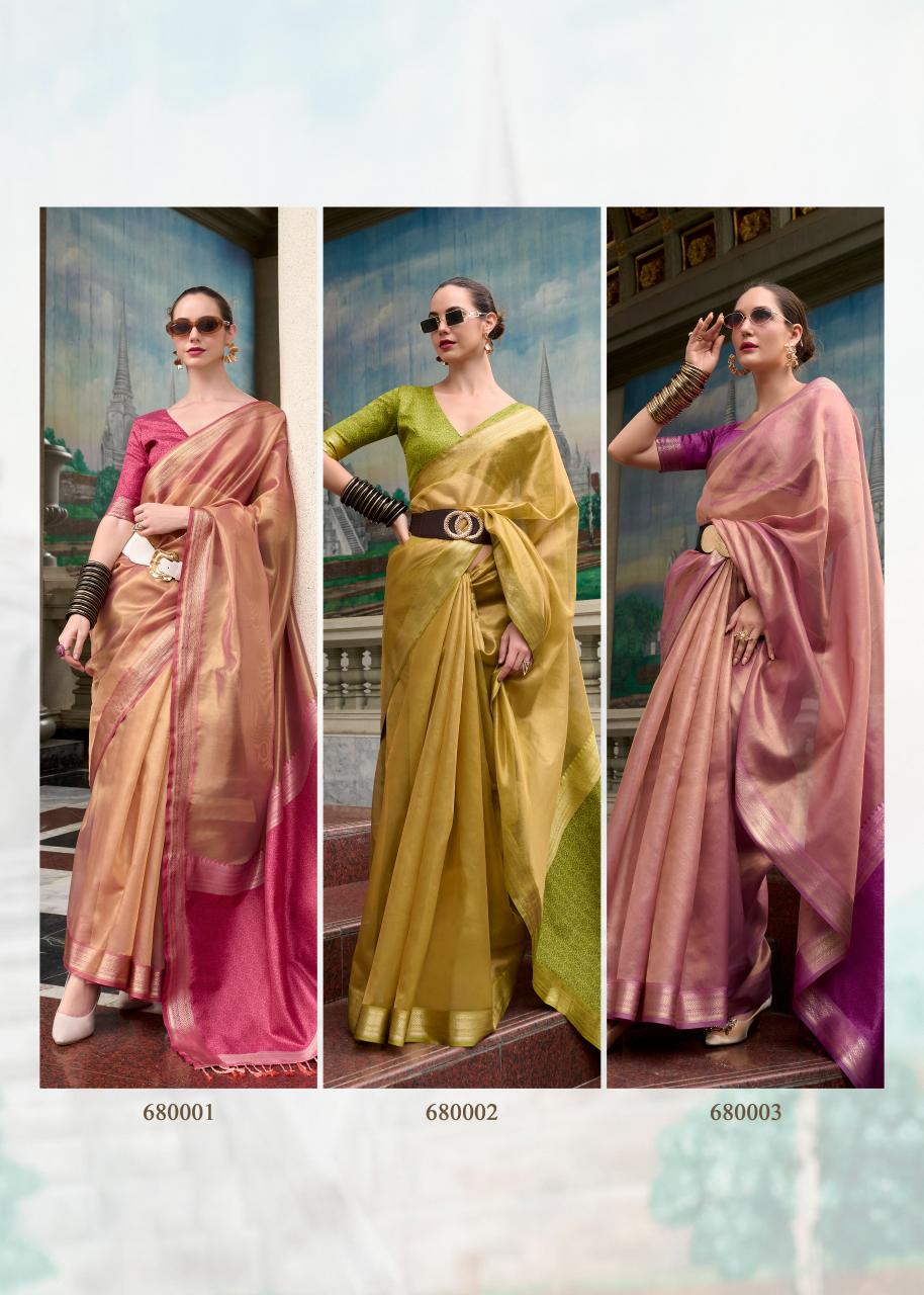 Rajpath Titan Silk Tissue Fancy Saree Wholesale Catalog