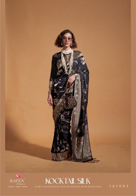 Rajtex Kocktail Silk Georgette Fancy Sarees Wholesale Catalog