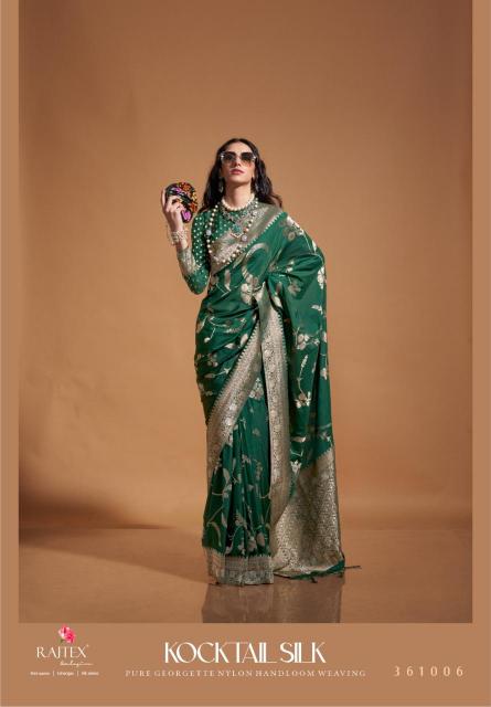 Rajtex Kocktail Silk Georgette Fancy Sarees Wholesale Catalog