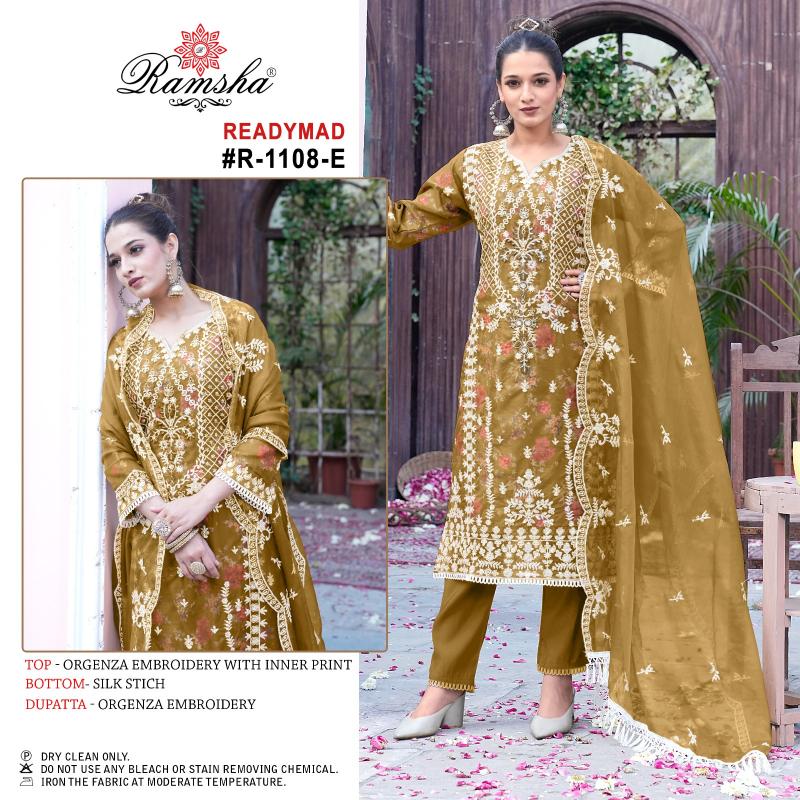 Ramsha R 1108 Nx Ready Made Pakistani Suits Wholesale Catalog