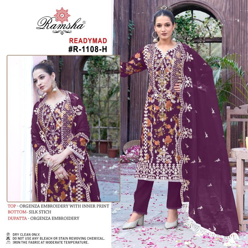 Ramsha R 1108 Nx Ready Made Pakistani Suits Wholesale Catalog