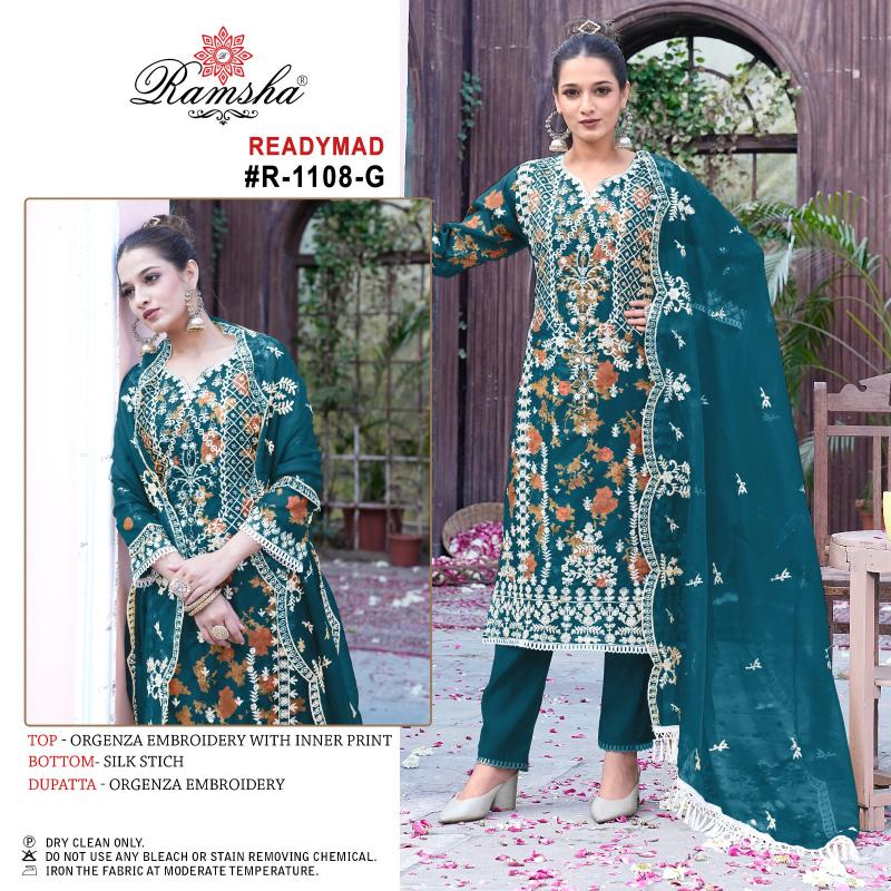 Ramsha R 1108 Nx Ready Made Pakistani Suits Wholesale Catalog