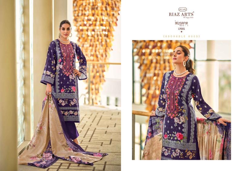 Riaz Arts Musafir Vol 12 Lawn Digital Printed Dress Material Wholesale Catalog