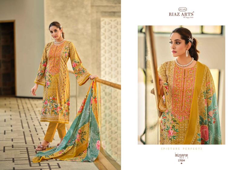 Riaz Arts Musafir Vol 12 Lawn Digital Printed Dress Material Wholesale Catalog