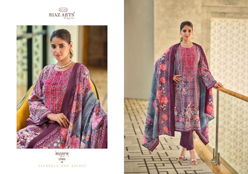 Riaz Arts Musafir Vol 12 Lawn Digital Printed Dress Material Wholesale Catalog