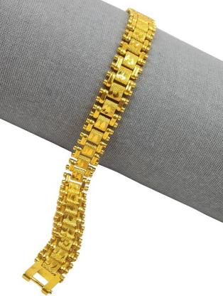 Salman Lukky Classy Men Gold Brass Metal Chain Bracelet