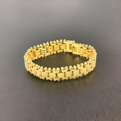 Salman Lukky Classy Men Gold Brass Metal Chain Bracelet