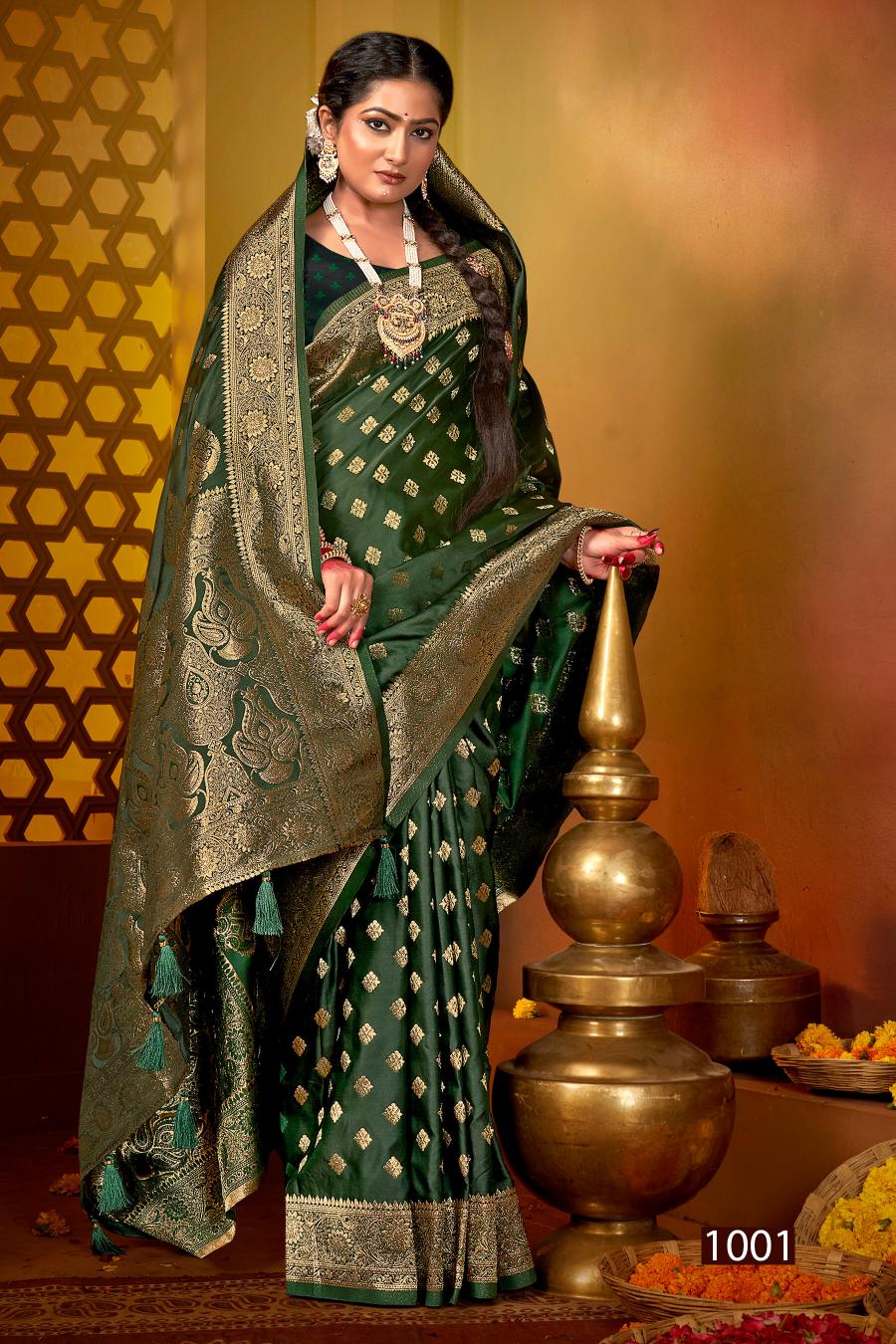 Saroj Royal Queen vol.7Satin silk saree in surat with price wholesale