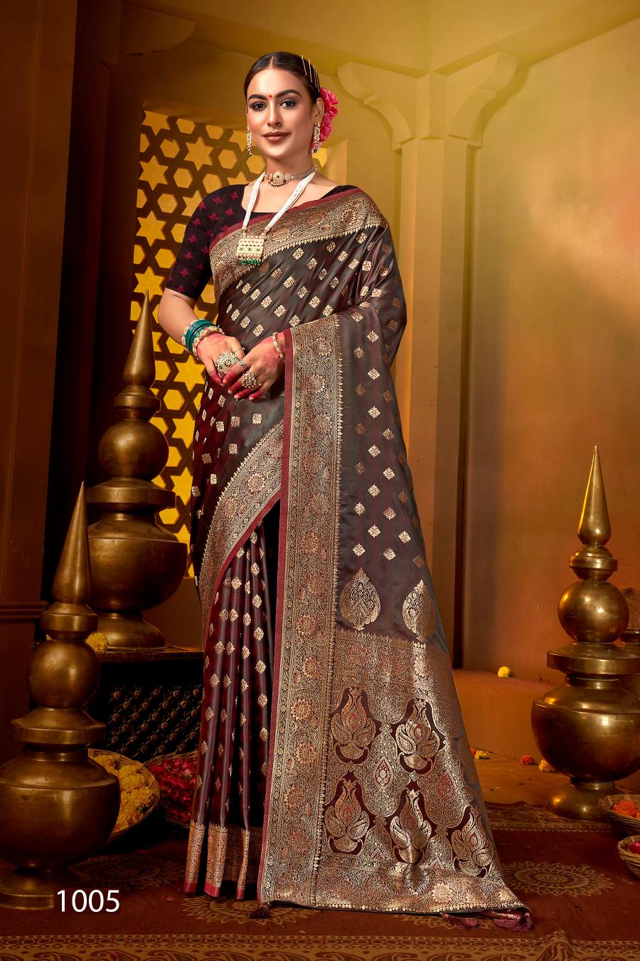 Saroj Royal Queen vol.7Satin silk saree in surat with price wholesale