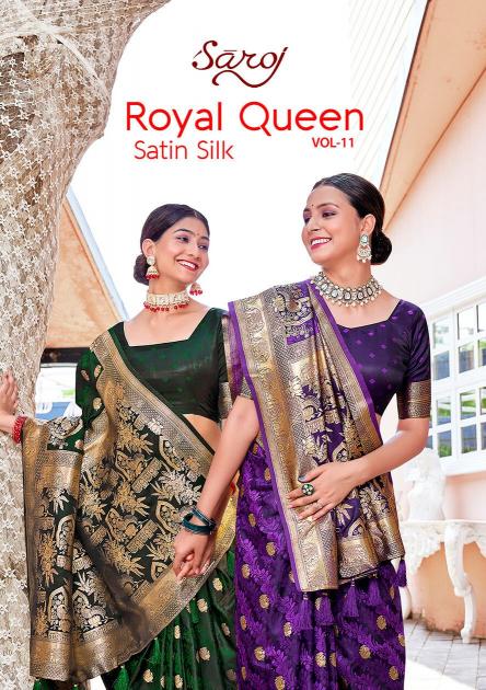 Saroj Royal Queen vol.11 Satin silk saree in surat with price wholesale