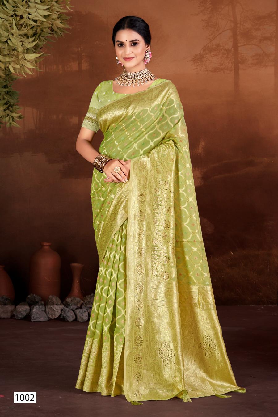 Saroj Sakshi swarovski vol.3 linen saree in surat with price wholesale