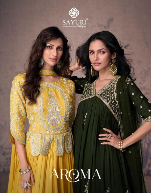 Sayuri Aroma Chinon Silk Salwar Kameez Wholesale Catalog