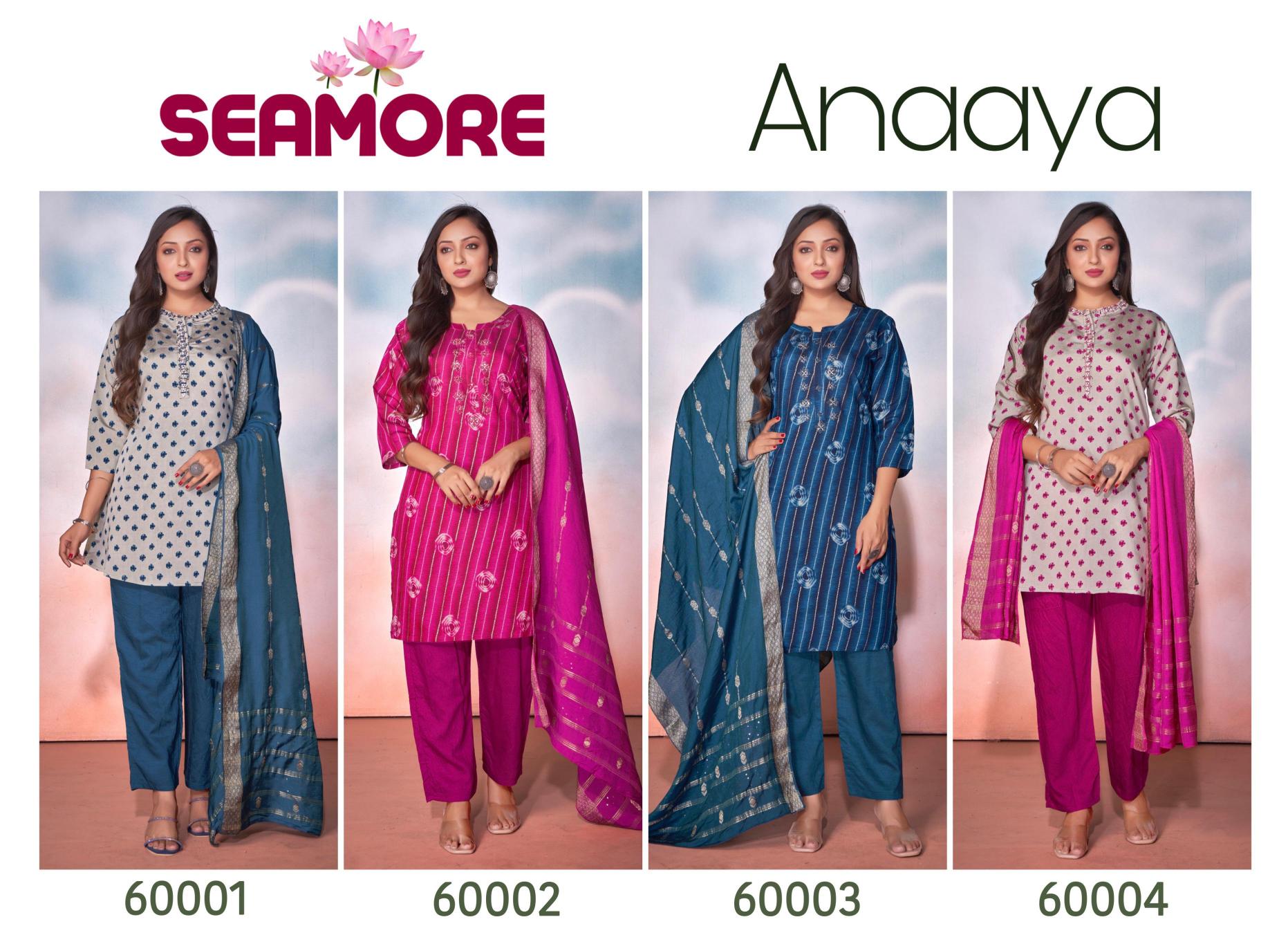 Seamore Anaaya Kurti Embroidery Wholesale Catalog