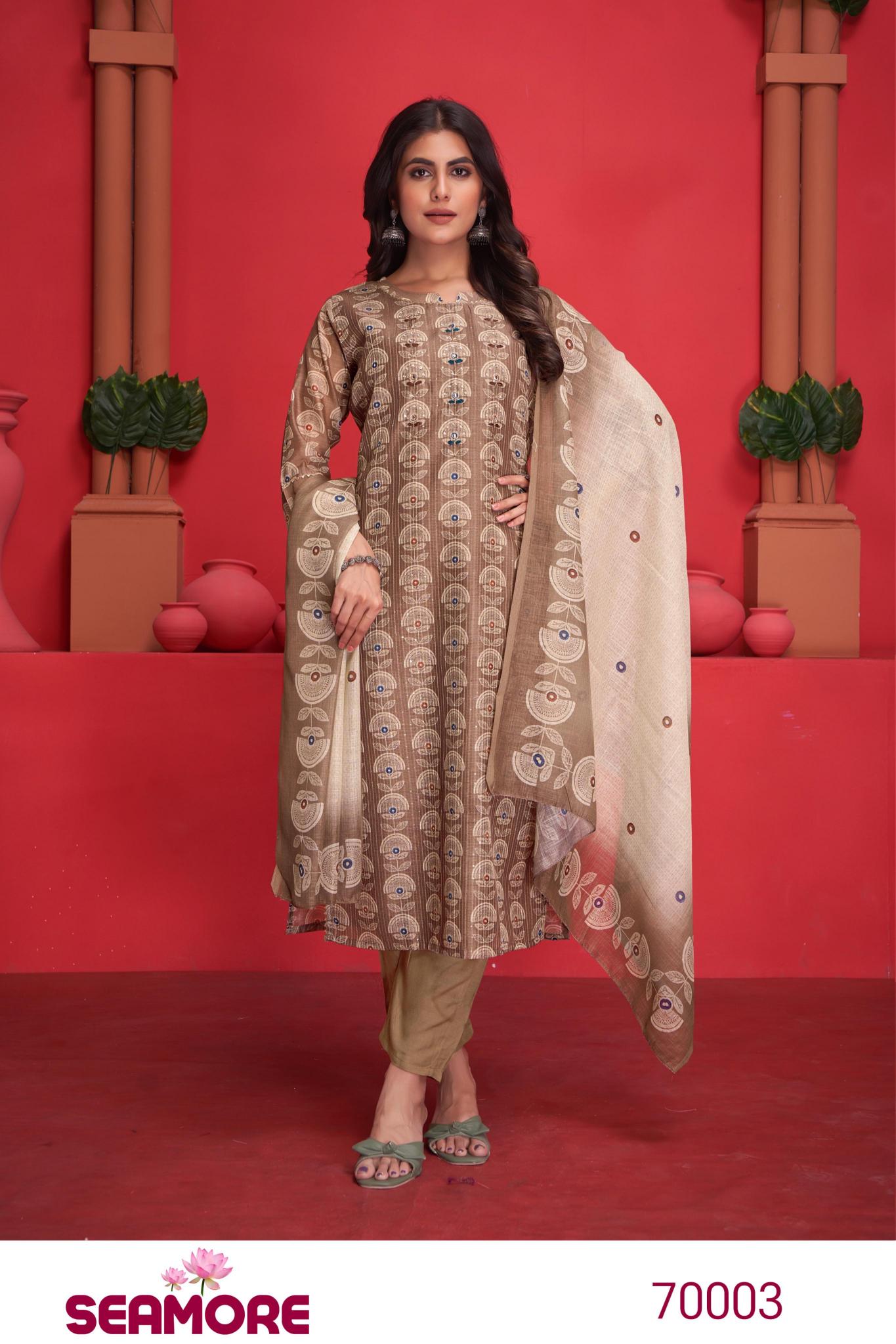 Seamore Hazoori Digital Print Kurti Wholesale Catalog