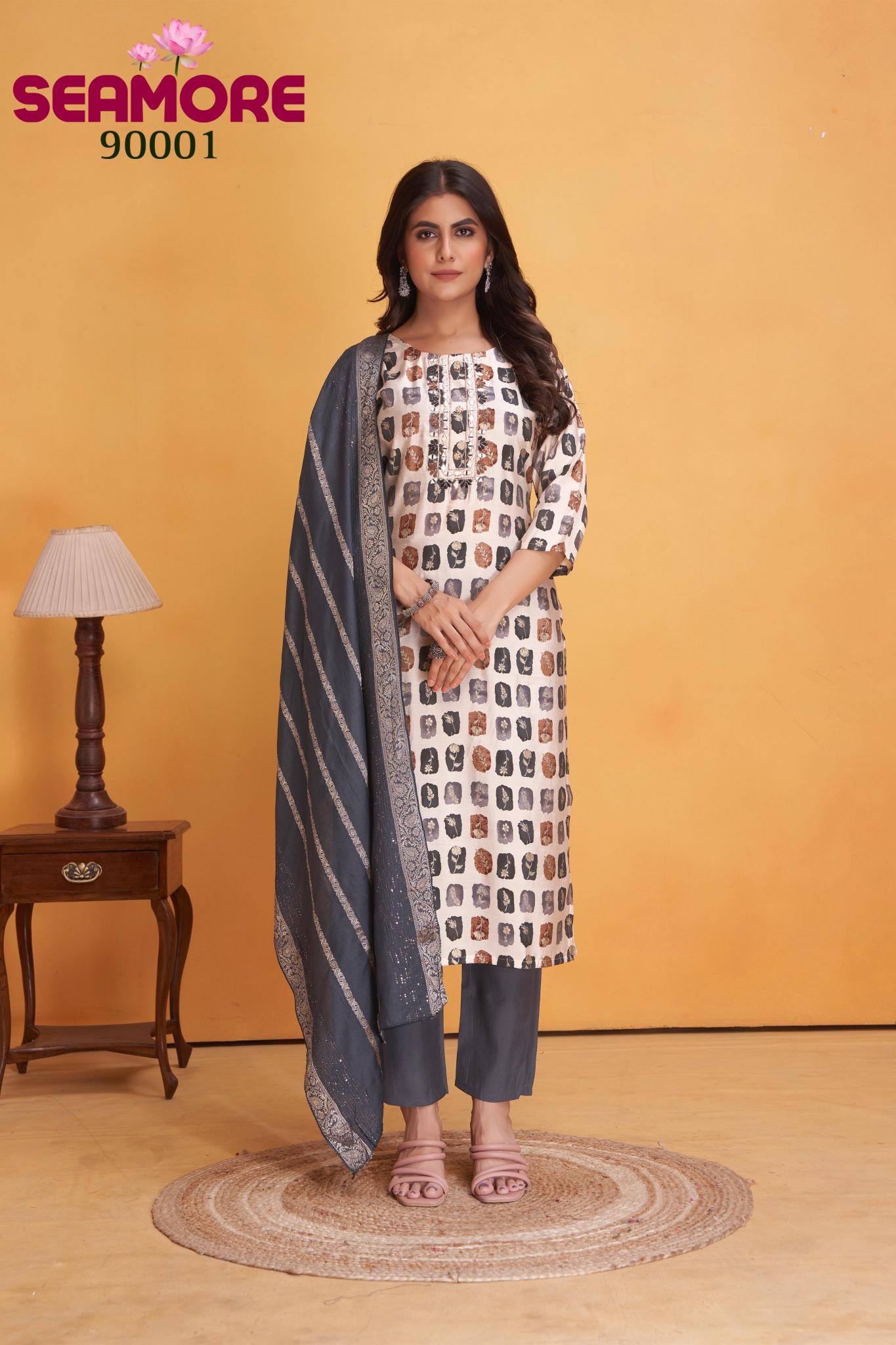 Seamore Peacock Printed Kurti Wholesale Catalog