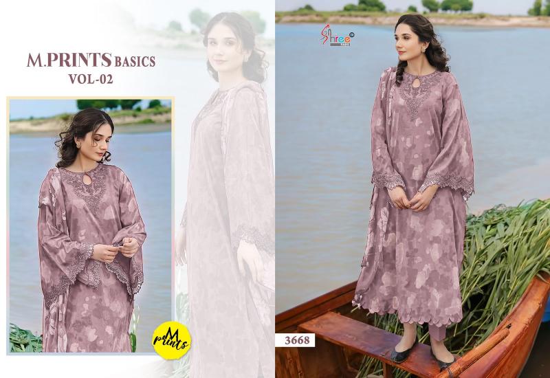 Shree M Prints Basics Vol 2 Chiffon Dupatta Salwar Kameez Wholesale Catalog