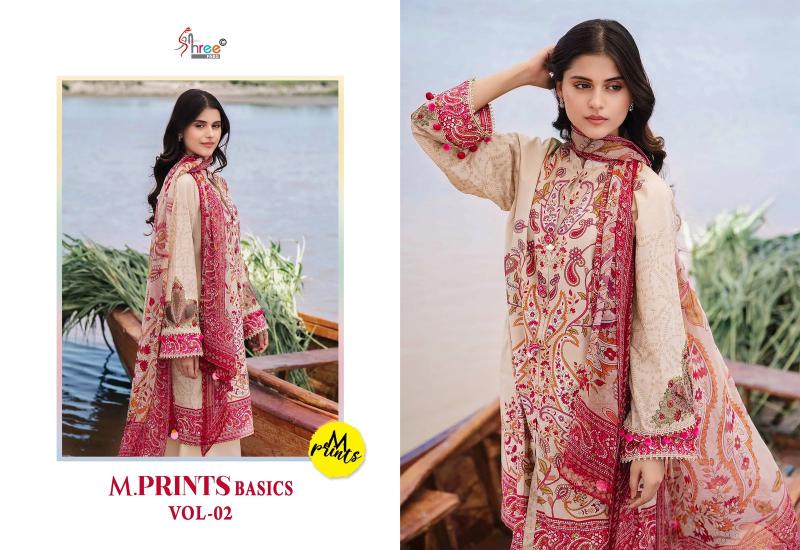 Shree M Prints Basics Vol 2 Chiffon Dupatta Salwar Kameez Wholesale Catalog