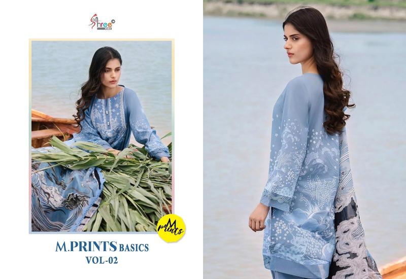 Shree M Prints Basics Vol 2 Chiffon Dupatta Salwar Kameez Wholesale Catalog