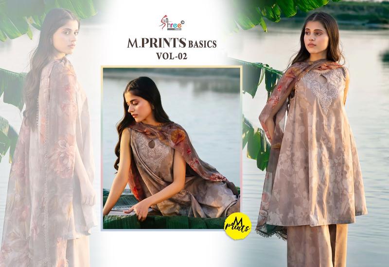 Shree M Prints Basics Vol 2 Chiffon Dupatta Salwar Kameez Wholesale Catalog