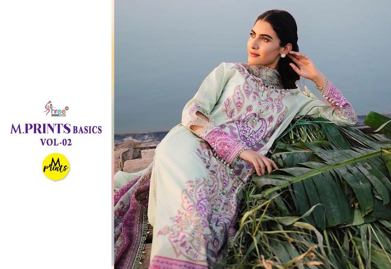 Shree M Prints Basics Vol 2 Chiffon Dupatta Salwar Kameez Wholesale Catalog