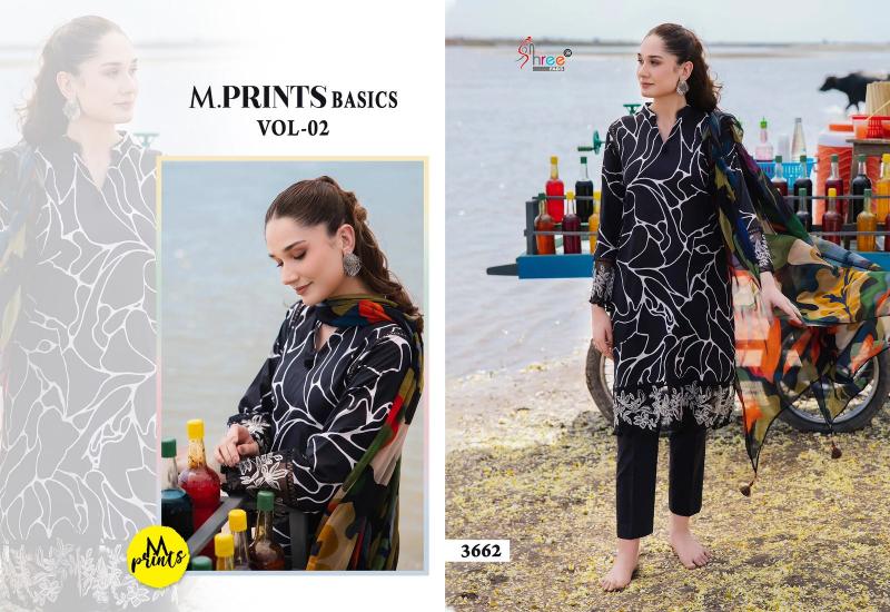 Shree M Prints Basics Vol 2 Chiffon Dupatta Salwar Kameez Wholesale Catalog