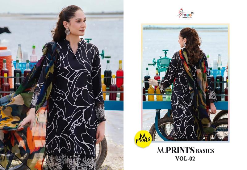 Shree M Prints Basics Vol 2 Chiffon Dupatta Salwar Kameez Wholesale Catalog