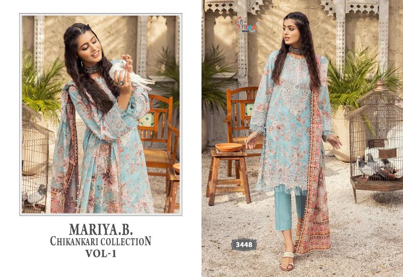 Shree Mariya B Chikankari Vol 1 Chiffon Dupatta Salwar Kameez Wholesale Catalog