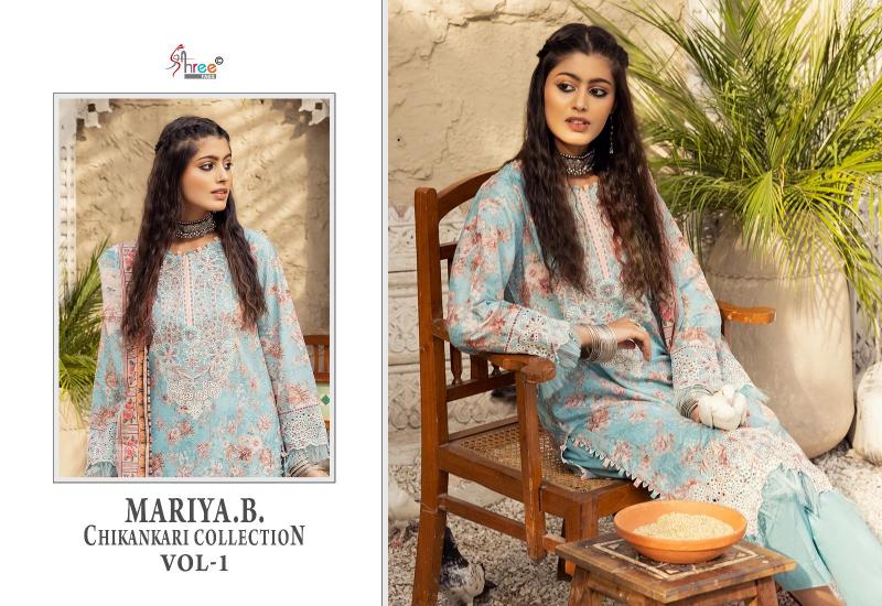 Shree Mariya B Chikankari Vol 1 Chiffon Dupatta Salwar Kameez Wholesale Catalog