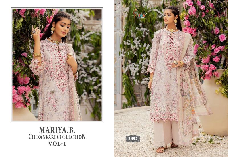Shree Mariya B Chikankari Vol 1 Chiffon Dupatta Salwar Kameez Wholesale Catalog