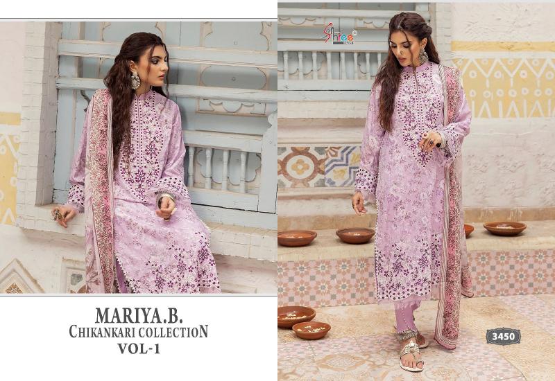 Shree Mariya B Chikankari Vol 1 Chiffon Dupatta Salwar Kameez Wholesale Catalog